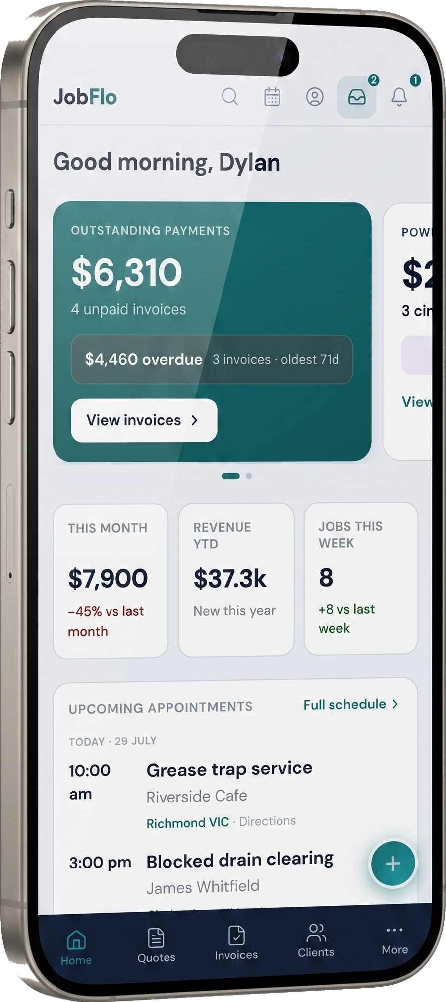 JobFlo dashboard